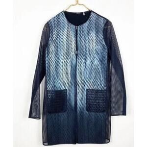 Ellie Tahari Melody Mesh Jacket Blazer Reversible Cardigan Sz M $495